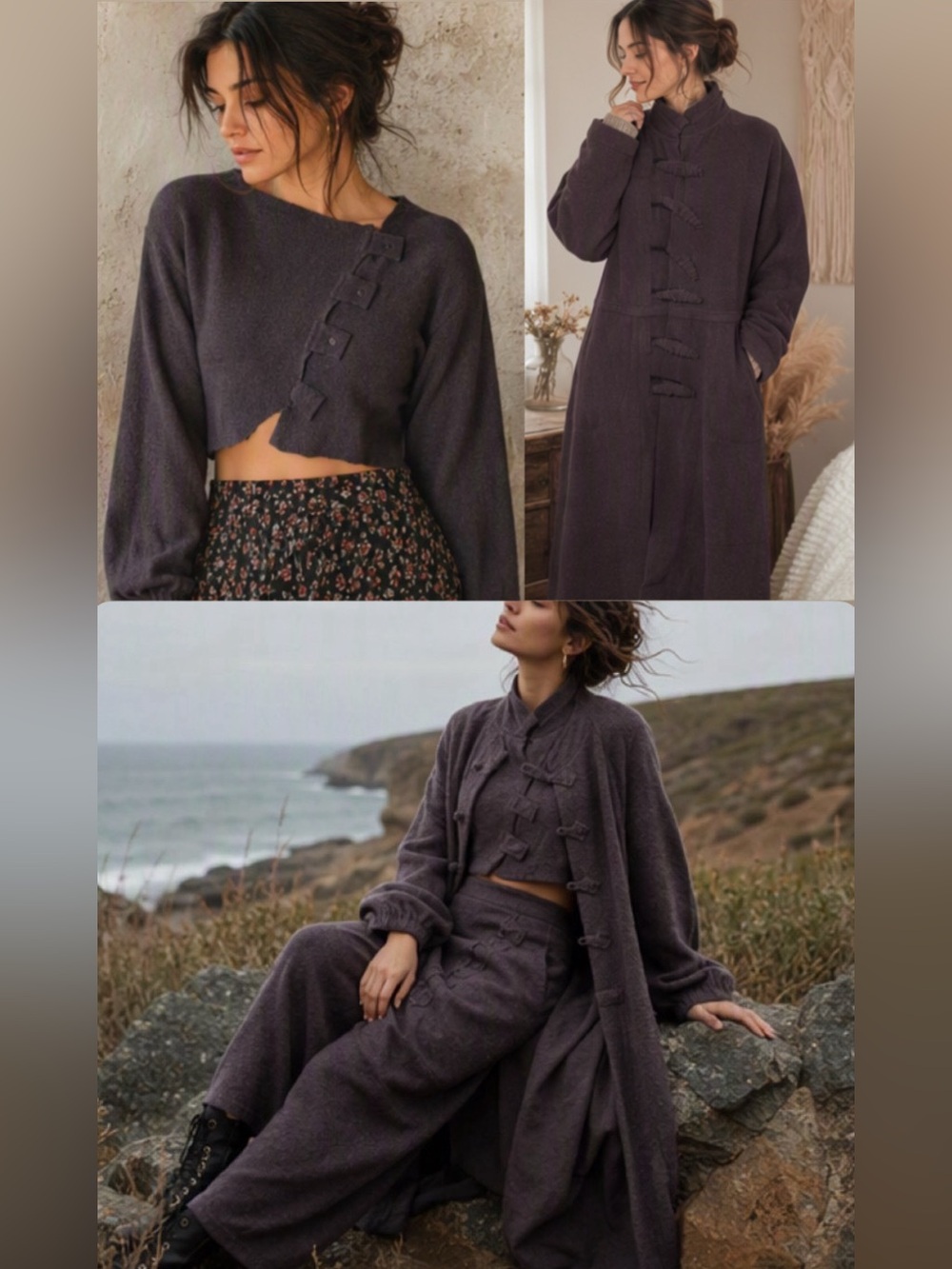 🌷MOLOKO🌷 100% Wool Two Piece Coat & Matching Crop Sweater